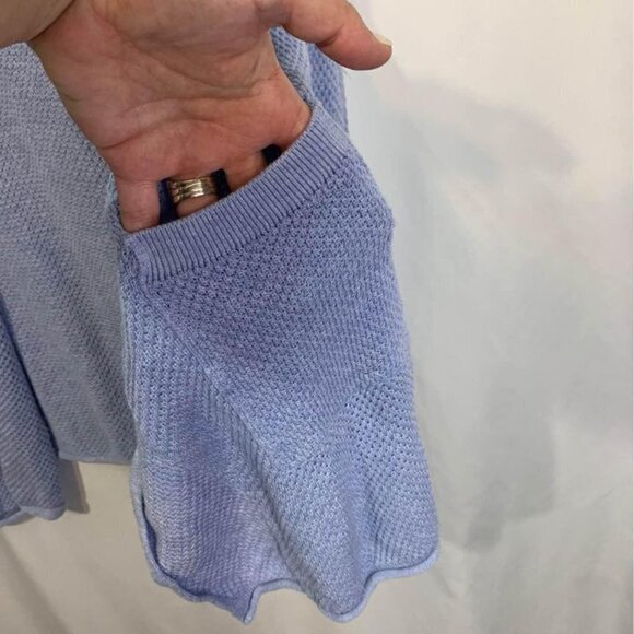 𝅺WOMAN’S light blue long cardigan. Waffle knit. Size small. Front pockets. - Picture 3 of 7